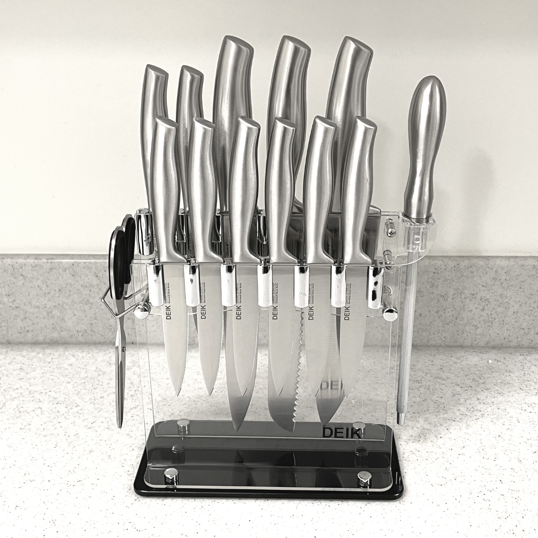  KJNS Beige 7pcs Stainless Steel Kitchen Knife Set w