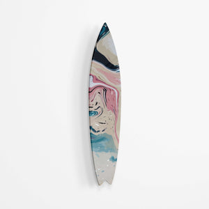 Abstract Melting Pink Acrylic Surfboard Wall Art