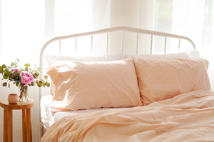 Crinkle Percale Organic Cotton Sheet Set + Pillowcases