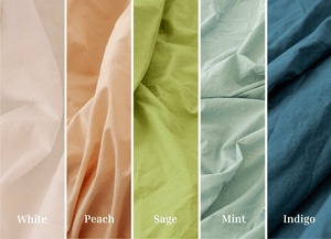 Crinkle Percale Organic Cotton Sheet Set + Pillowcases