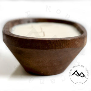 3 Wick Natural Wood Dough Bowl - Choose Your Scent