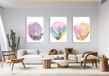 Load image into Gallery viewer, Abstract Flowers Set of 3 Prints Modern Wall Art Modern Artwork
