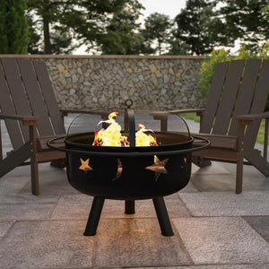 29" Moon and Stars Fire Pit